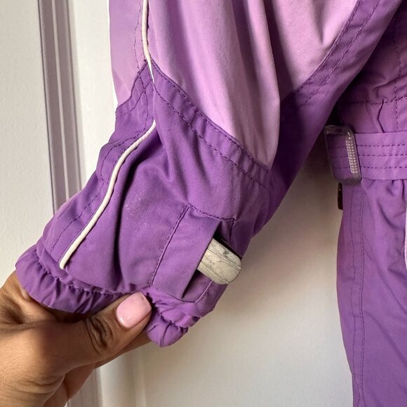 Obermeyer Stargazer Kids Ski Suit Size 5 Purple Belted Insulated Winter Snowsuit - Picture 13 of 16